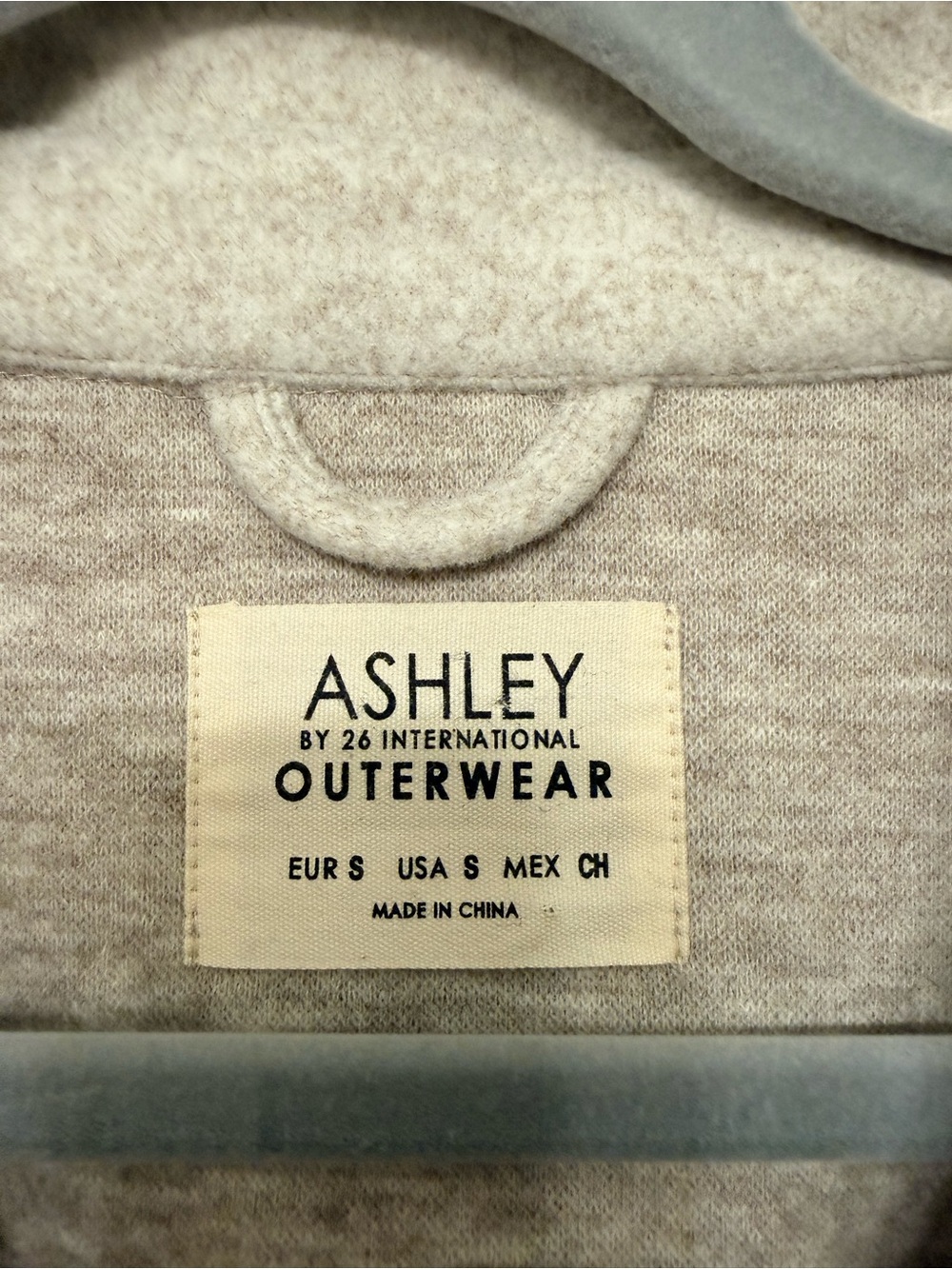 Ashley By 26 International Outerwear Neutral Beige Heather Jacket - Picture 3 of 3